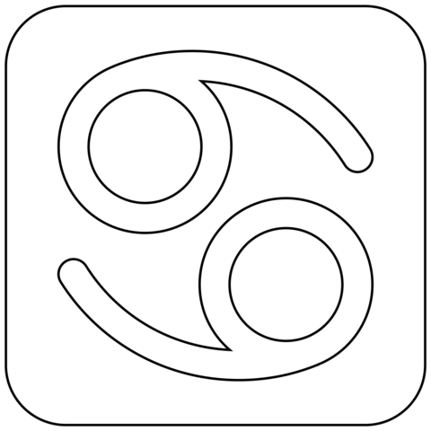 Cancer Emoji From Zodiac Coloring Page